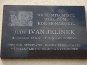 Pamětní deska JUDr. Ivana Jelínka